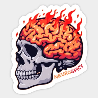 neurospicy brain Sticker